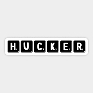 HUCKER SCRABBLE Sticker